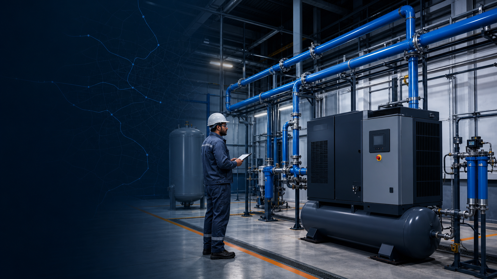 Industrial compressor installation