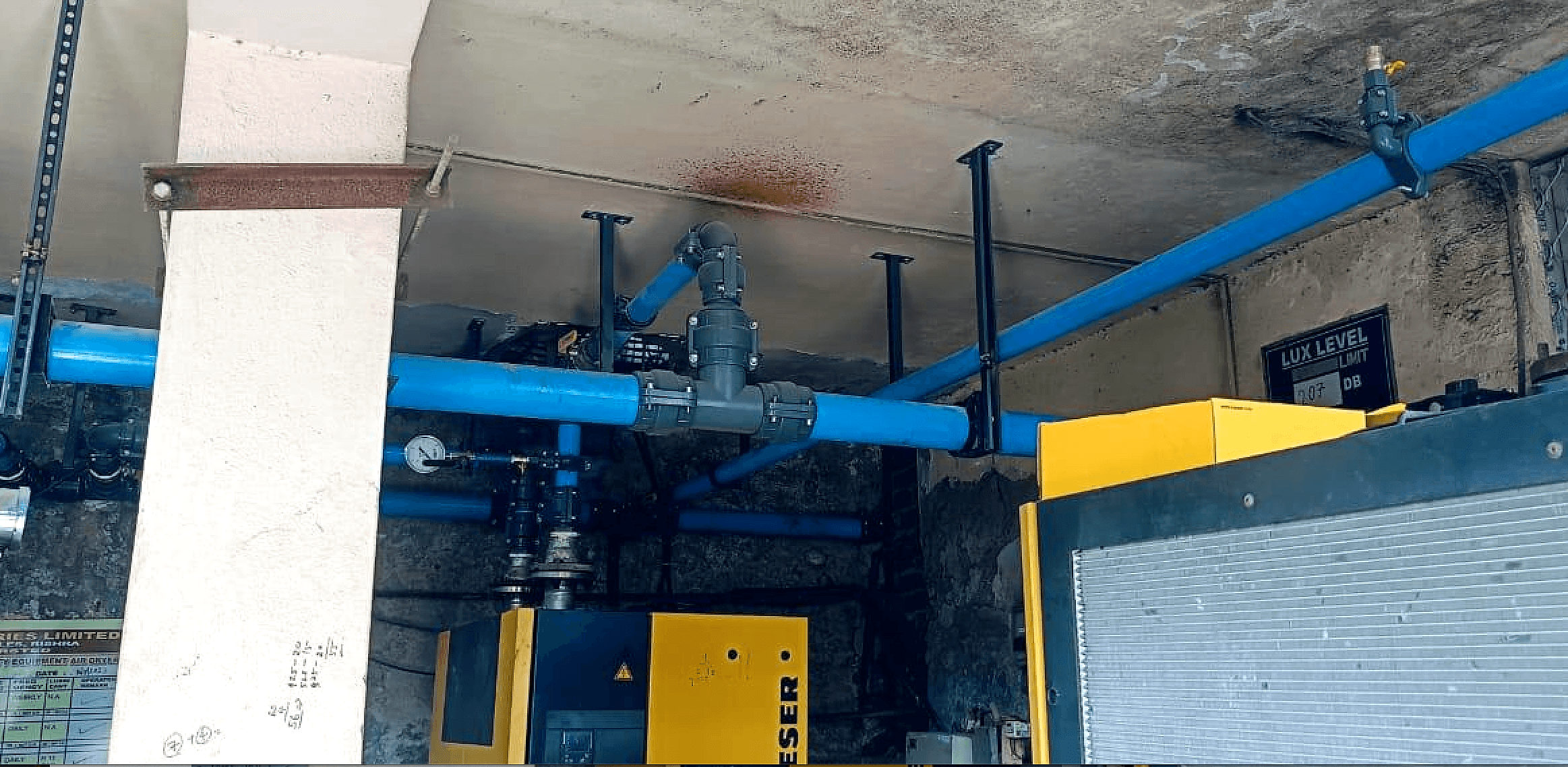 ShiftAir compressed air piping installation