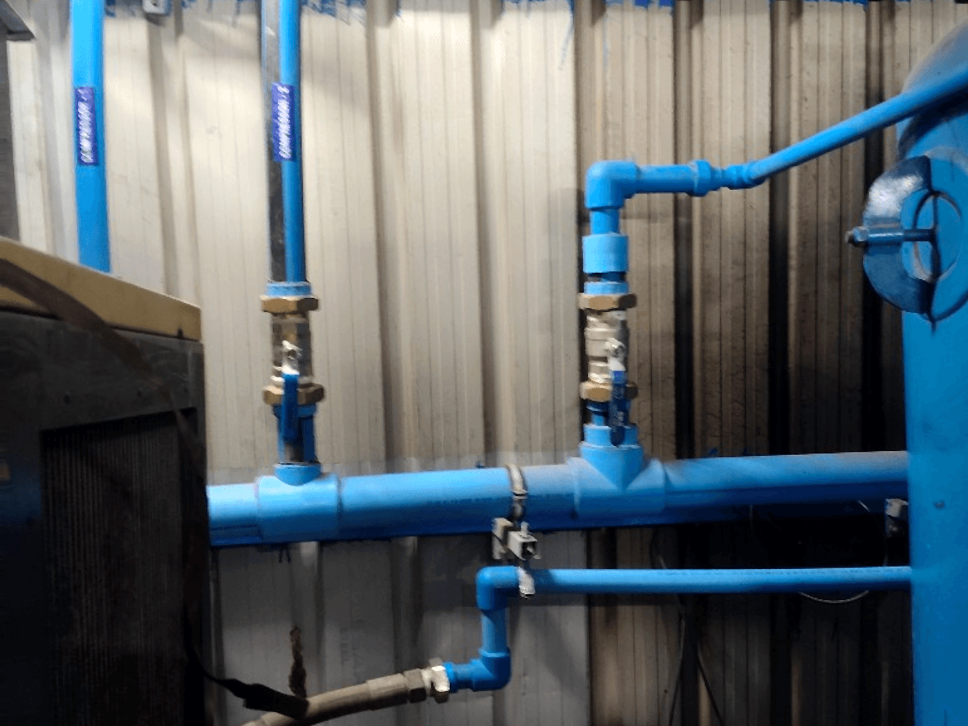 SHK Pneumato blue PPR plant utility piping installation