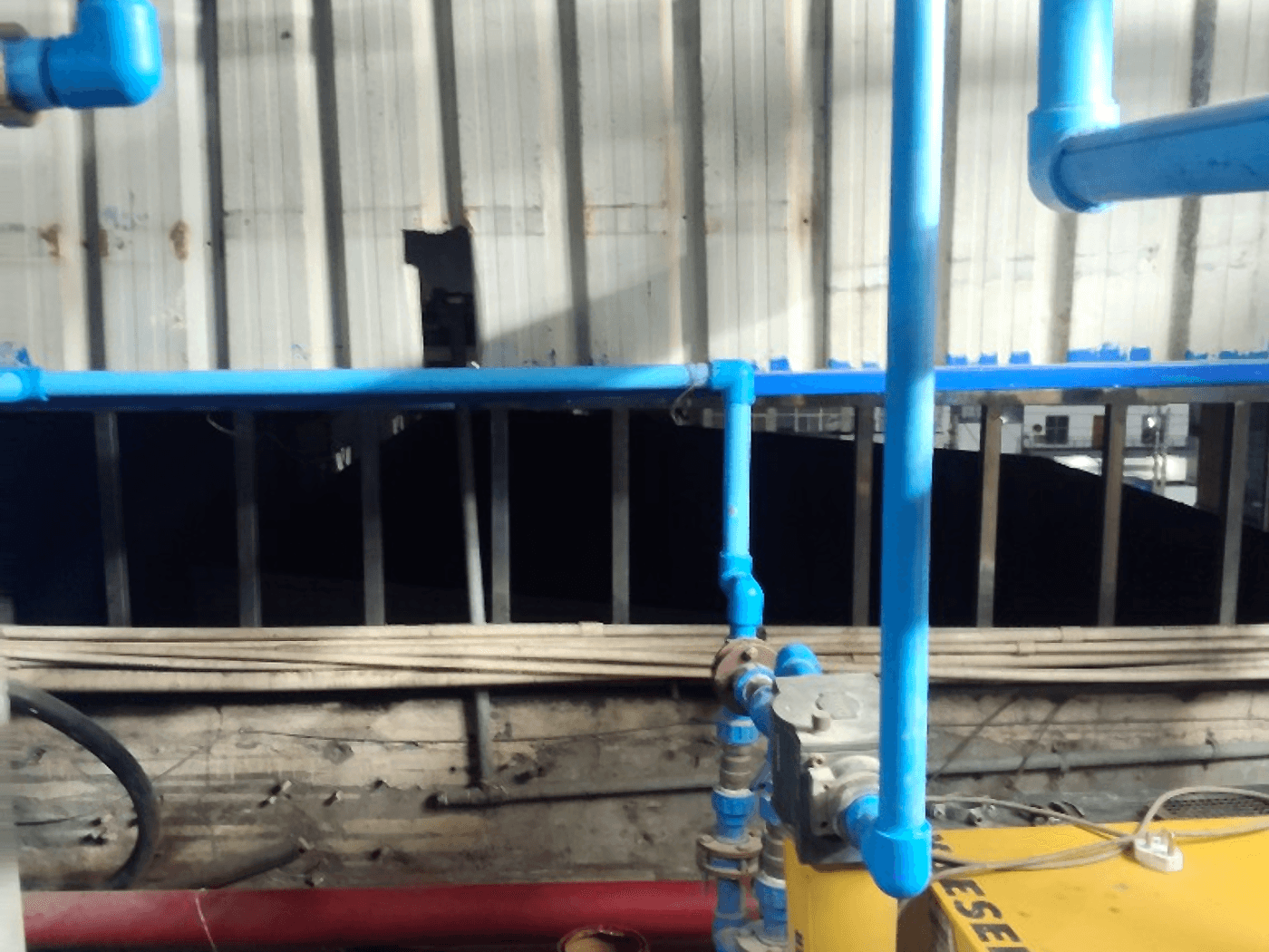 SHK Pneumato blue PPR pneumatic piping on site